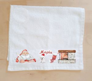 Χριστουγεννιάτικη πετσέτα χεριών με όμορφο γιορτινό σχέδιο