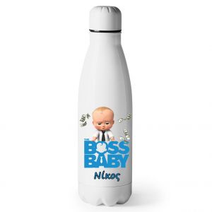 Ανοξείδωτο Μπουκάλι Νερού λευκό 520ml με θέμα the Boss Baby