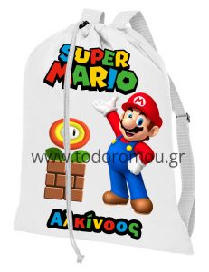 Super Mario σακίδιο πλάτης backpack με κορδόνια και ιμάντες
