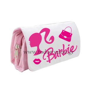 Κασετίνα τσαντάκι BARBIE ροζ με λευκό θεματικό καπάκι